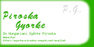piroska gyorke business card